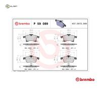 BRAKE PAD SET DISC BRAKE P 59 089 FOR VAUXHALL CORSA/Mk/IV/VAN CORSAVAN OPEL