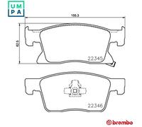 Brembo Brake Pad Set P 59 091 - Fits Opel & Vauxhall Astra, Chevrolet Cruze