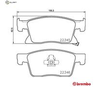Brembo Brake Pad Set P 59 091 - Fits Opel & Vauxhall Astra, Chevrolet Cruze