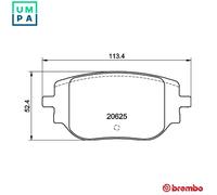 BREMBO P 59 102 Brake pad set