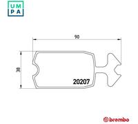 BREMBO P 61 002 Brake pad set