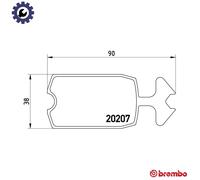 BREMBO P 61 002 Brake pad set