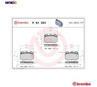 BRAKE PAD SET DISC BRAKE FOR PEUGEOT 205/II/Mk/Convertible/Hatchback/Van 305 FUN