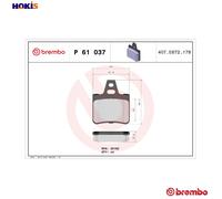 Brembo Rear Brake Pads P61037 for Citroen XM 2.0i 89 kW (1993)