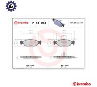BRAKE PAD SET DISC BRAKE P 61 054 FOR PEUGEOT 306/Hatchback/Van/Convertible 1.4L