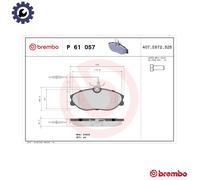 BREMBO P 61 057 Brake pad set
