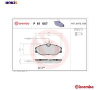 BREMBO P 61 057 Brake pad set