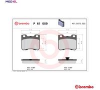BRAKE PAD SET DISC BRAKE P 61 059 FOR CITROEN SAXO/Hatchback/van CHANSON 1.6L