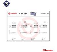 BREMBO P 61 064 Brake pad set