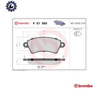 BREMBO P 61 065 Brake pad set
