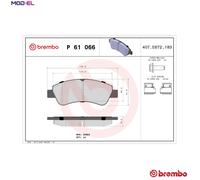 Brake pads P 61 066 BREMBO for CITROËN PEUGEOT DS OPEL