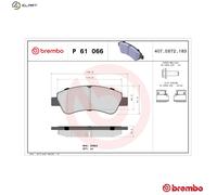 BRAKE PAD SET DISC BRAKE P 61 066 FOR PEUGEOT 207/207+ 206/Hatchback 307/Break