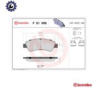 Brake pads P 61 066 BREMBO for CITROËN PEUGEOT DS OPEL