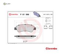 BRAKE PAD SET DISC BRAKE P 61 066X FOR PEUGEOT PARTNER/Box/Body/MPV 2008/SUV S30