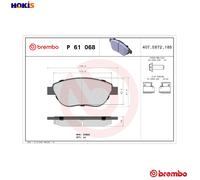 Brembo Brake Pad Set P 61 068X - Disc Brake for Peugeot/Citroën 207 Saloon N6A EP6 9HV