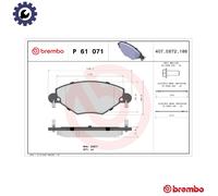 Brembo Brake Pad Set P 61 071 – Front for Citroen C5