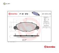 Brake Pads Set fits CITROEN C5 Mk1, Mk2 2.2D Front 2001 on Brembo 1617274180 New