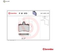 Brembo Brake Pad Set P 61 073 - Fits Citroën C5 I & II