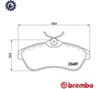 BRAKE PAD SET DISC BRAKE P 61 075X FOR CITROËN C2/ENTERPRISE C3/Pluriel 1.4L C2