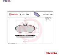 BREMBO P 61 075X Brake pad set
