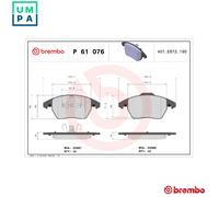 Brembo P61076 Front Disc Brake Pad - Set of 4