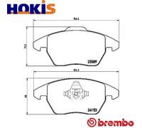 Brake pads P 61 076X BREMBO for VW PEUGEOT AUDI CITROËN SEAT