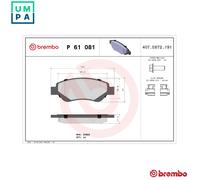 Front Brake Pad Kit Citroen C1 Toyota Aygo Peugeot 107 108 1.0 1.2 1.4
