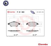 BRAKE PAD SET DISC BRAKE P 61 083 FOR PEUGEOT PARTNER/TEPEE/Box/Body/MPV 5008