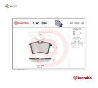 BRAKE PAD SET DISC BRAKE P 61 084 FOR PEUGEOT PARTNER/Box/Body/MPV/TEPEE 5008