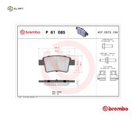 Brembo Brake Pad Set Rear With Caliper Screws Fits Citroën C4 C4 Grand Picasso