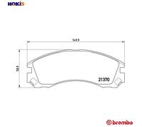 BREMBO P 61 089 Brake pad set