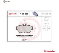 Brembo Brake Pads P 61 095 for FIAT, Peugeot, Citroën, Toyota
