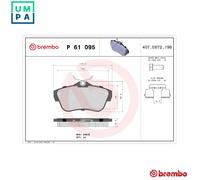 Brembo Brake Pads P 61 095 for FIAT, Peugeot, Citroën, Toyota