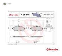BRAKE PAD SET DISC BRAKE P 61 096 FOR PEUGEOT EXPERT/Platform/Chassis/Van 1.6L