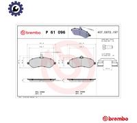 BRAKE PAD SET DISC BRAKE P 61 096 FOR PEUGEOT EXPERT/Platform/Chassis/Van 1.6L