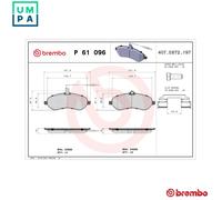 BREMBO P 61 096 Brake pad set