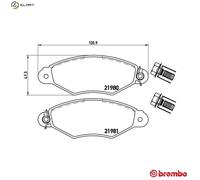 Brembo Brake Pad Set P 61 098 - Front Disc Brake for Citroen Peugeot Fiat Renault