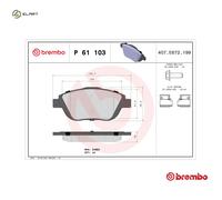 Brembo P61103 Front Disc Brake Pad - Set of 4