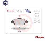 Brake Pads Set fits OPEL CORSA 1.2 Front 2019 on Brembo 1647863580 3649095 New