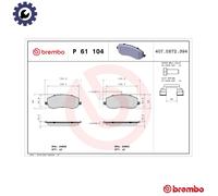 Brembo P 61 104 Brake Pad Set – Disc Brake for Citroën, Peugeot, Fiat, Lancia