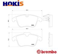 BRAKE PAD SET DISC BRAKE P 61 106X FOR PEUGEOT 407/Sedan/SW 508/Van CITROËN