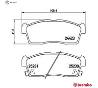 Brembo Brake Pad Set P 61 108 - Front Disc Pads for Suzuki Palette Spacia Lapin Alto Wagon 0.7L