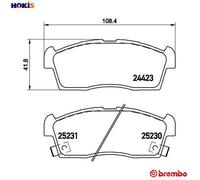 Brembo Brake Pad Set P 61 108 - Front Disc Pads for Suzuki Palette Spacia Lapin Alto Wagon 0.7L