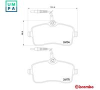 Brembo Brake Pad Set P 61 109 – Front for Peugeot 407/407 SW 1.6L/1.7L