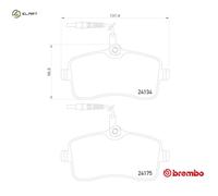 BRAKE PAD SET DISC BRAKE P 61 109 FOR PEUGEOT 6FY /6FZ 1.7L 9HZ 1.6L RHL 4cyl