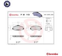 Brembo Brake Pad Front - P61113