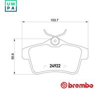 BRAKE PAD SET DISC BRAKE FOR CITROEN PEUGEOT C4 II SALOON NC NFP 5FE 5FS BREMBO