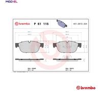 Brembo Brake Pads Set P61 115 - Front Disc Brake for Peugeot Citroen DS