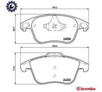 BREMBO P 61 117 Brake pad set