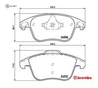 BRAKE PAD SET DISC BRAKE P 61 117 FOR DS PEUGEOT CITROEN C4/GRAND/PICASSO/MPV